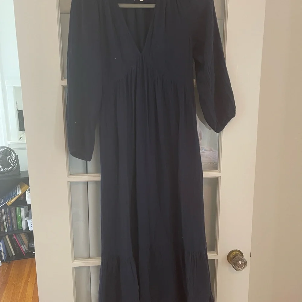 Navy blue maxi lightweight sundress - Picture 3 of 7